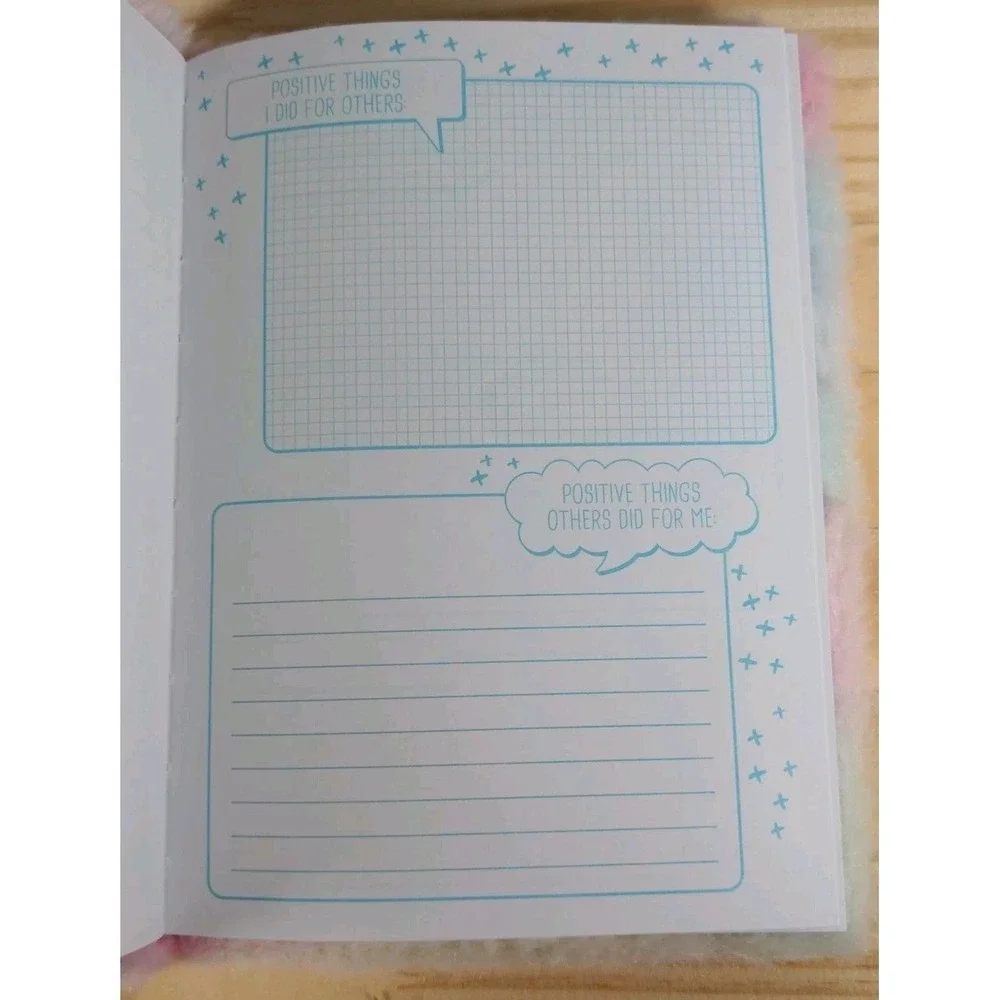 Multicolor Fuzzy Cat Journal – New With Tags – 80 Pages – 8 x 6